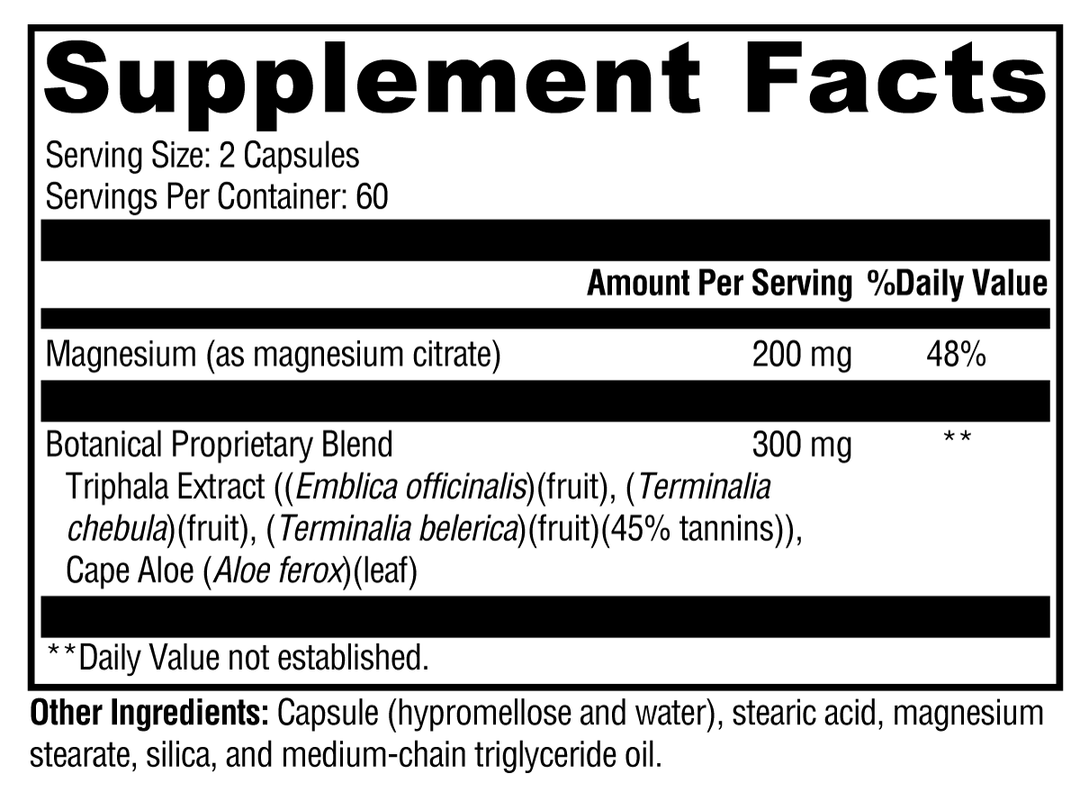 ColonX™ 120 Capsules Supplement Facts