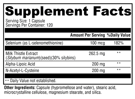 Liver Protect™ 120 Capsules Supplement Facts