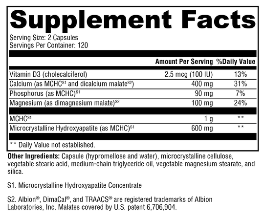 Ossopan MD™ 240 Capsules Supplement Facts