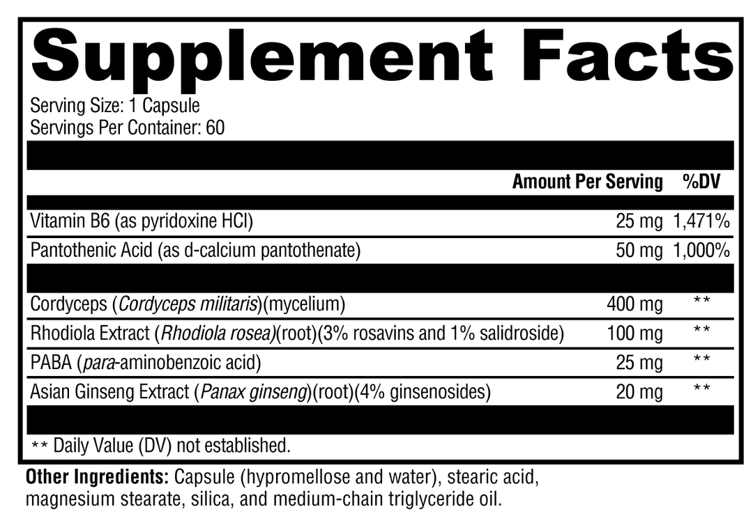 Adrenal Essence® 60 Capsules Supplement Facts