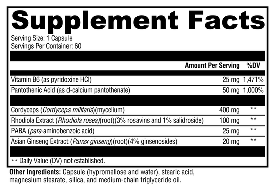 Adrenal Essence® 60 Capsules Supplement Facts