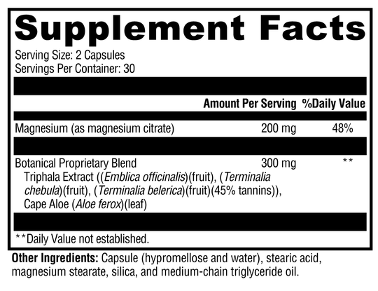 ColonX™ 60 Capsules Supplement Facts