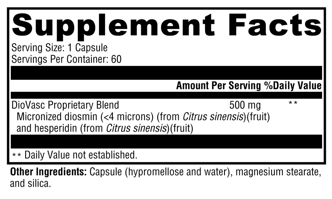 DioVasc™ 60 Capsules Supplement Facts