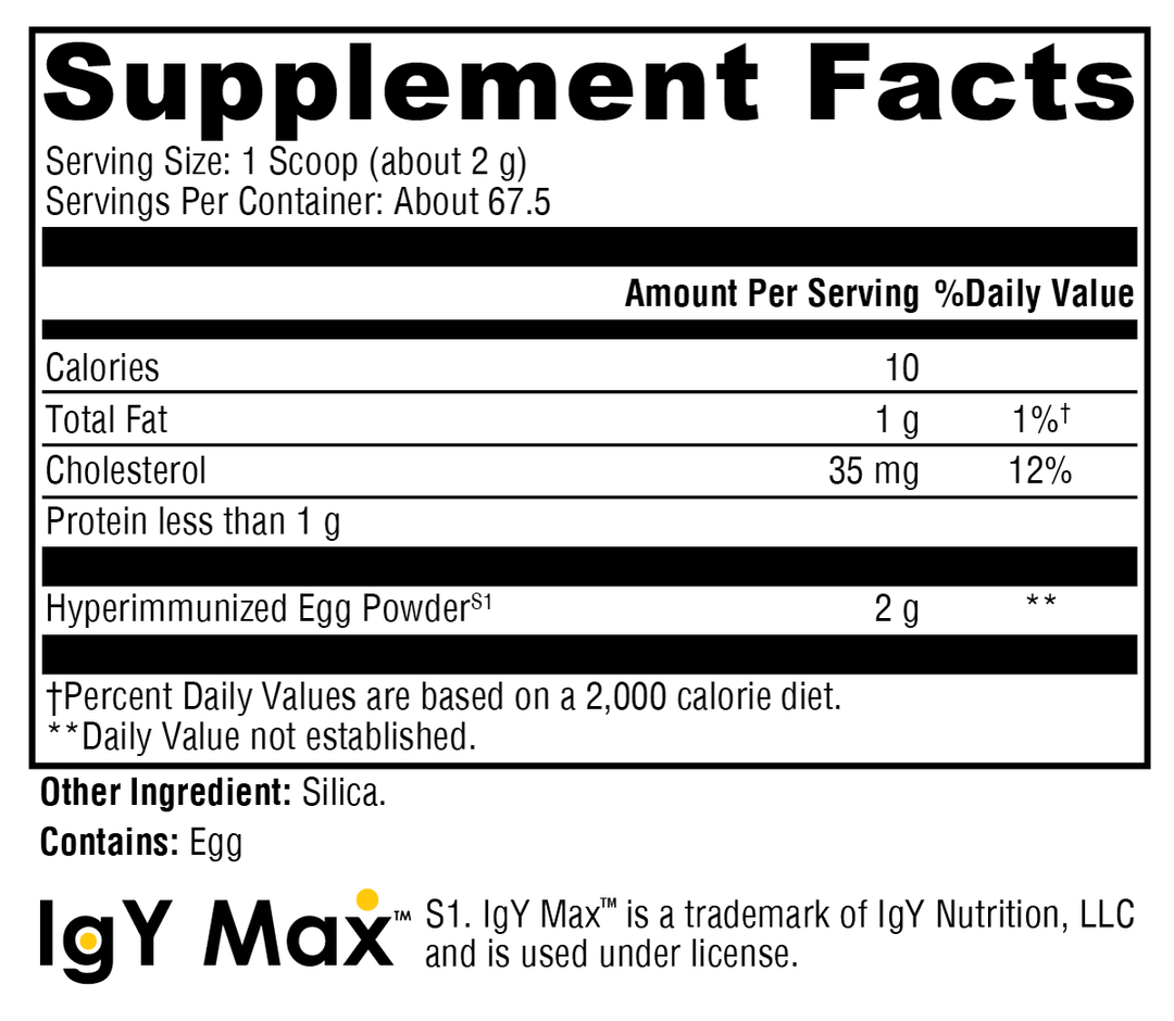 IG 26 DF 67.5 Servings Supplement Facts