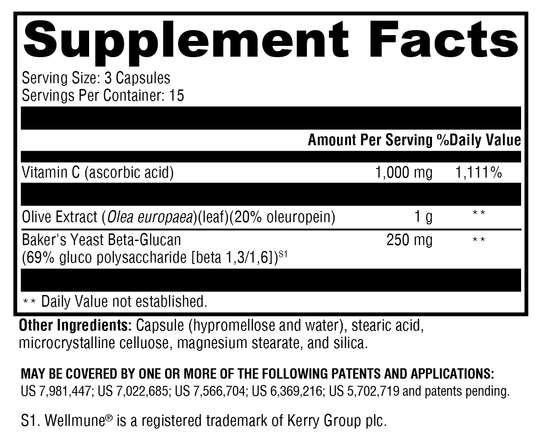 Immune Essentials™ 45 Capsules Supplement Facts