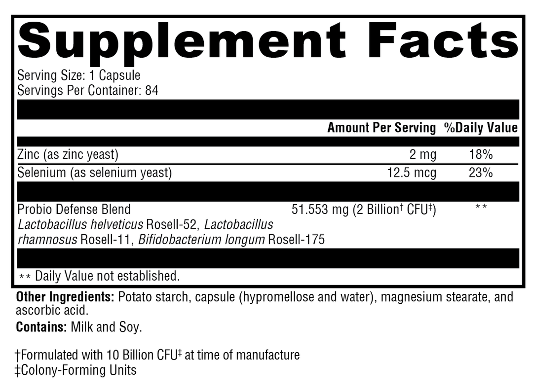 Probio Defense™ 84 Capsules Supplement Facts