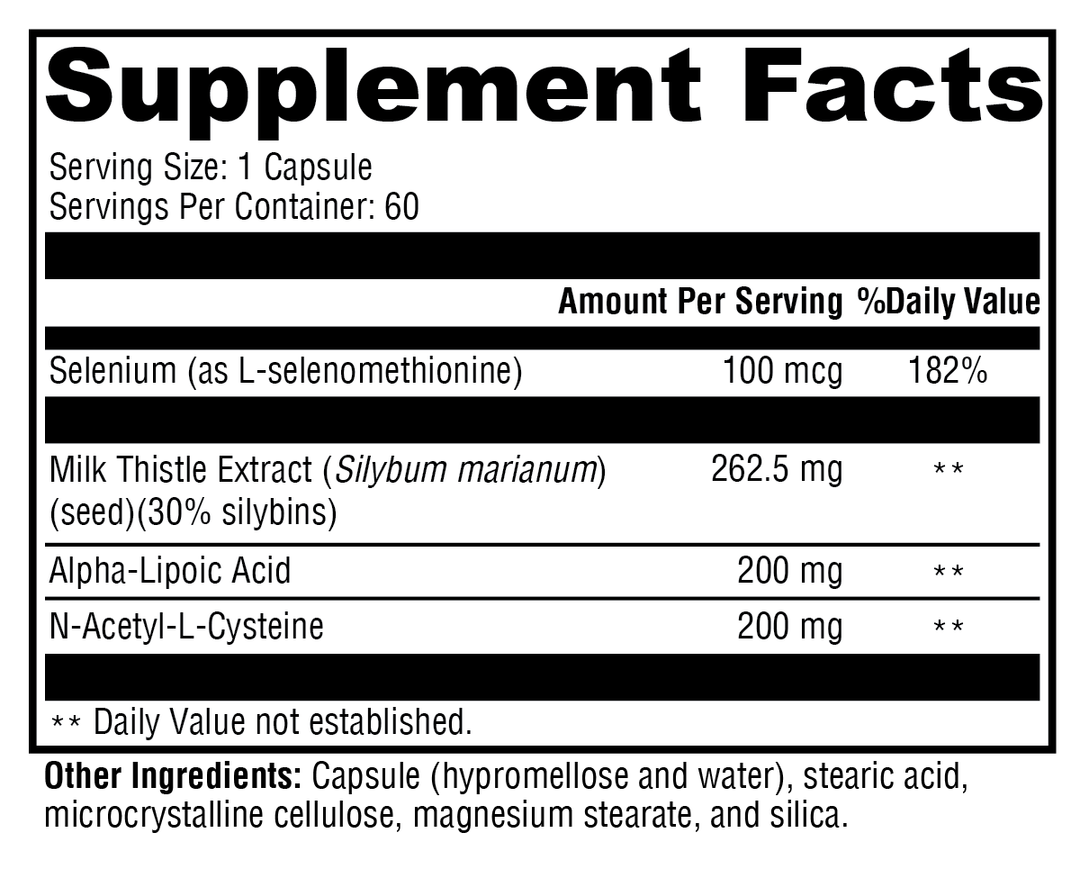 Liver Protect™ 60 Capsules Supplement Facts