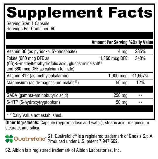 Mood Food™ 60 Capsules Supplement Facts