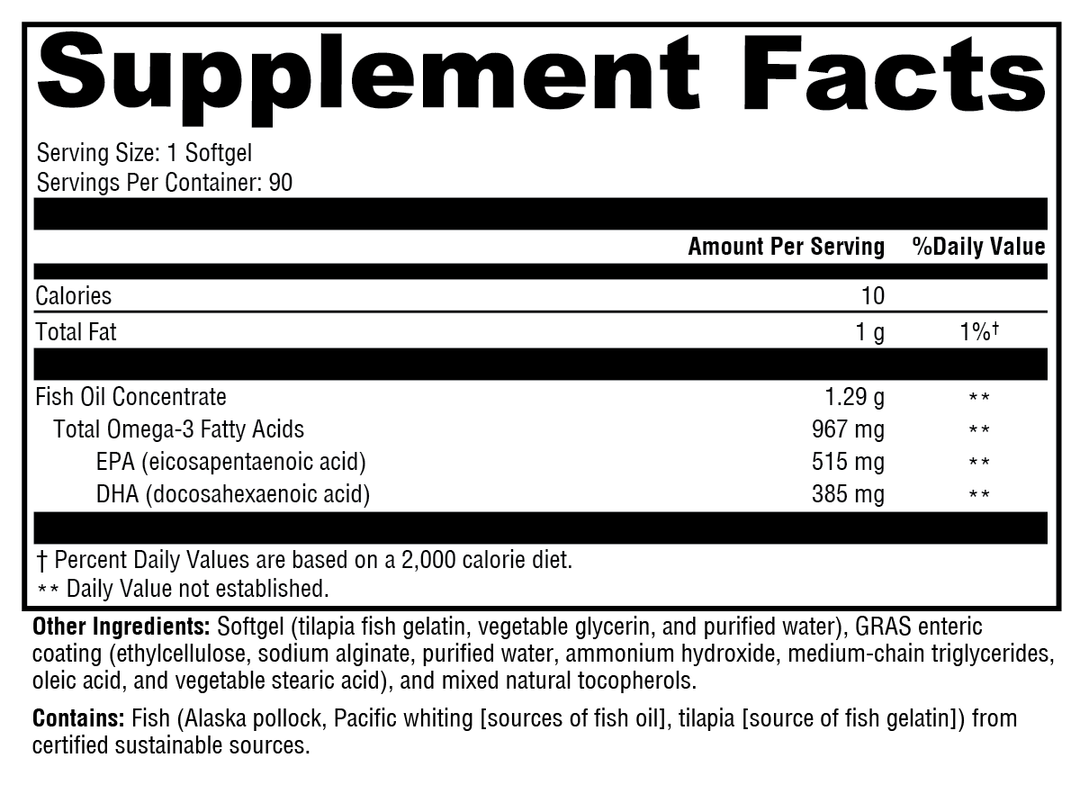 OmegaPure 900 EC™ 90 Softgels Supplement Facts