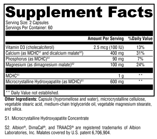 Ossopan MD™ 120 Capsules Supplement Facts