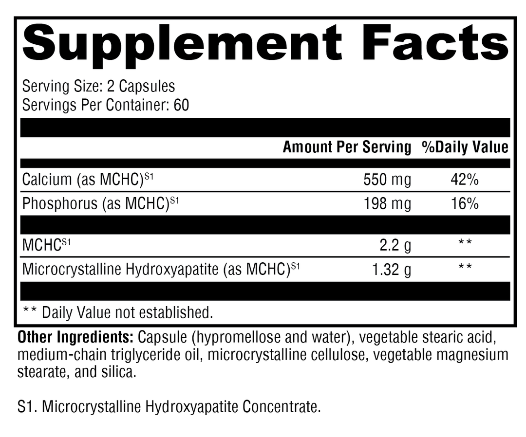 Ossopan 1100™ 120 Capsules Supplement Facts
