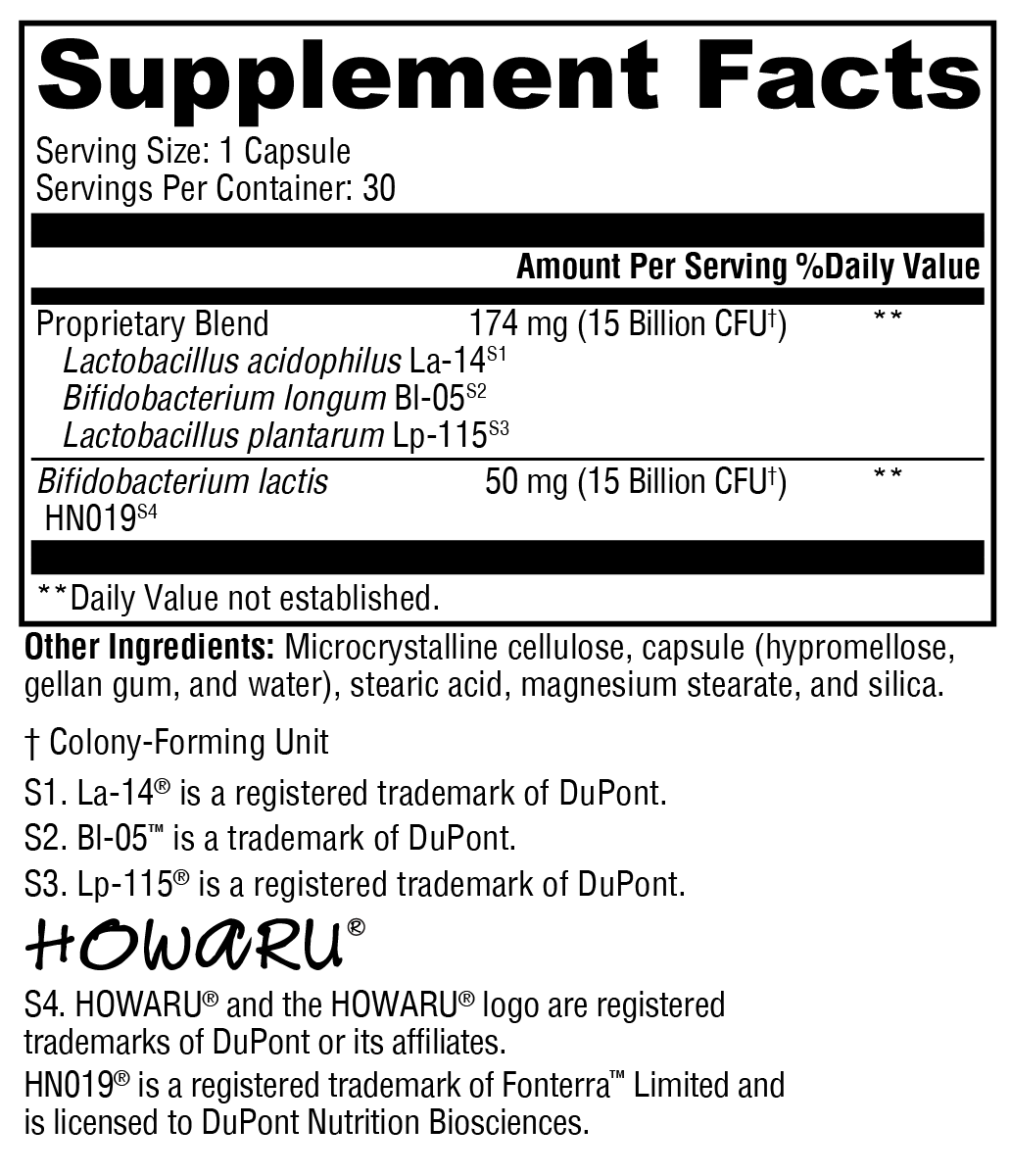 ProbioMax® Daily 30B 30 Capsules Supplement Facts