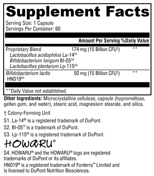ProbioMax® Daily 30B 60 Capsules Supplement Facts