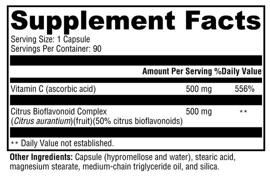 Bio C 1:1™ 90 Capsules Supplement Facts