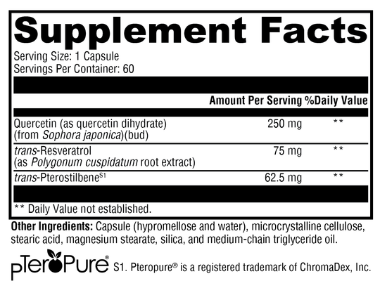 Resveratin™ Plus 60 Capsules Supplement Facts