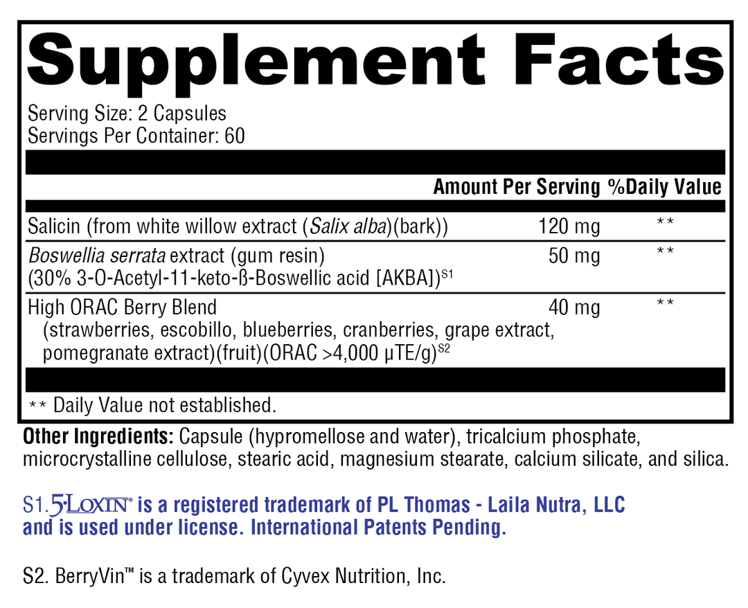 Saloxicin™ 120 Capsules Supplement Facts