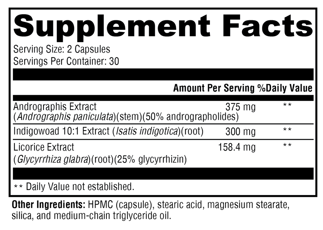 Viragraphis™ 60 Capsules Supplement Facts