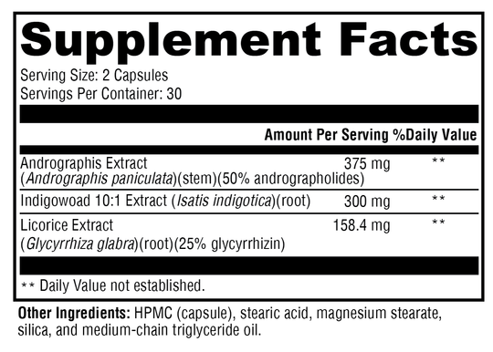 Viragraphis™ 60 Capsules Supplement Facts