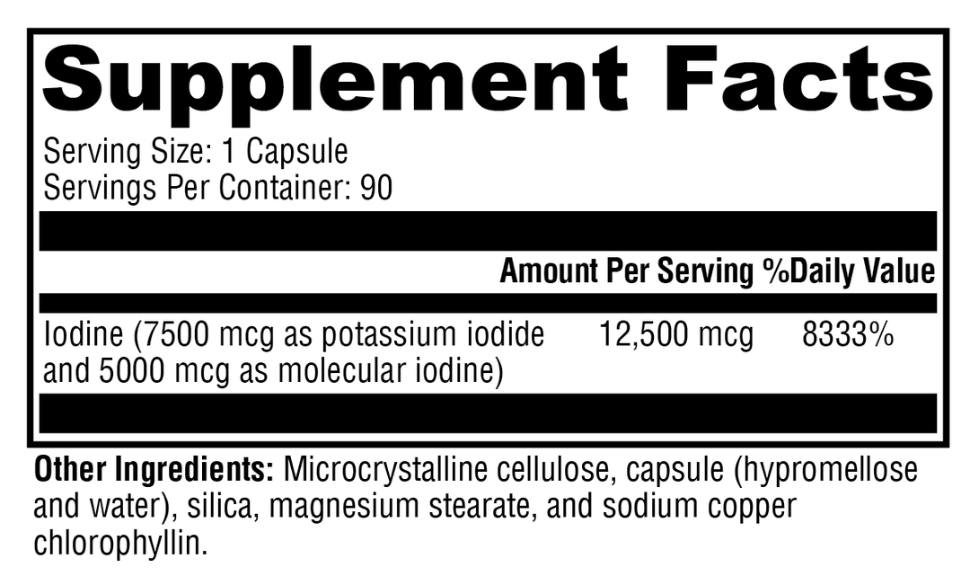 XymoDine™ 90 Capsules Supplement Facts
