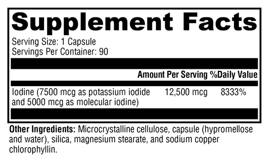 XymoDine™ 90 Capsules Supplement Facts