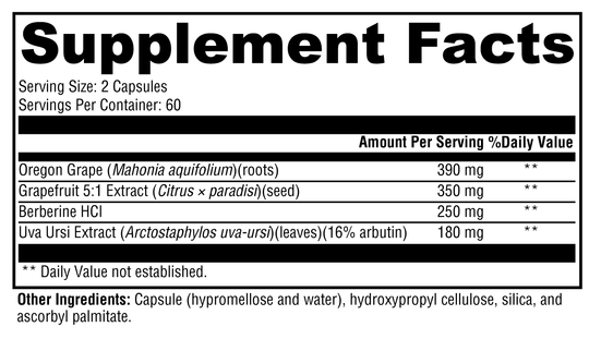 Berbemycin 120 Capsules Supplement Facts