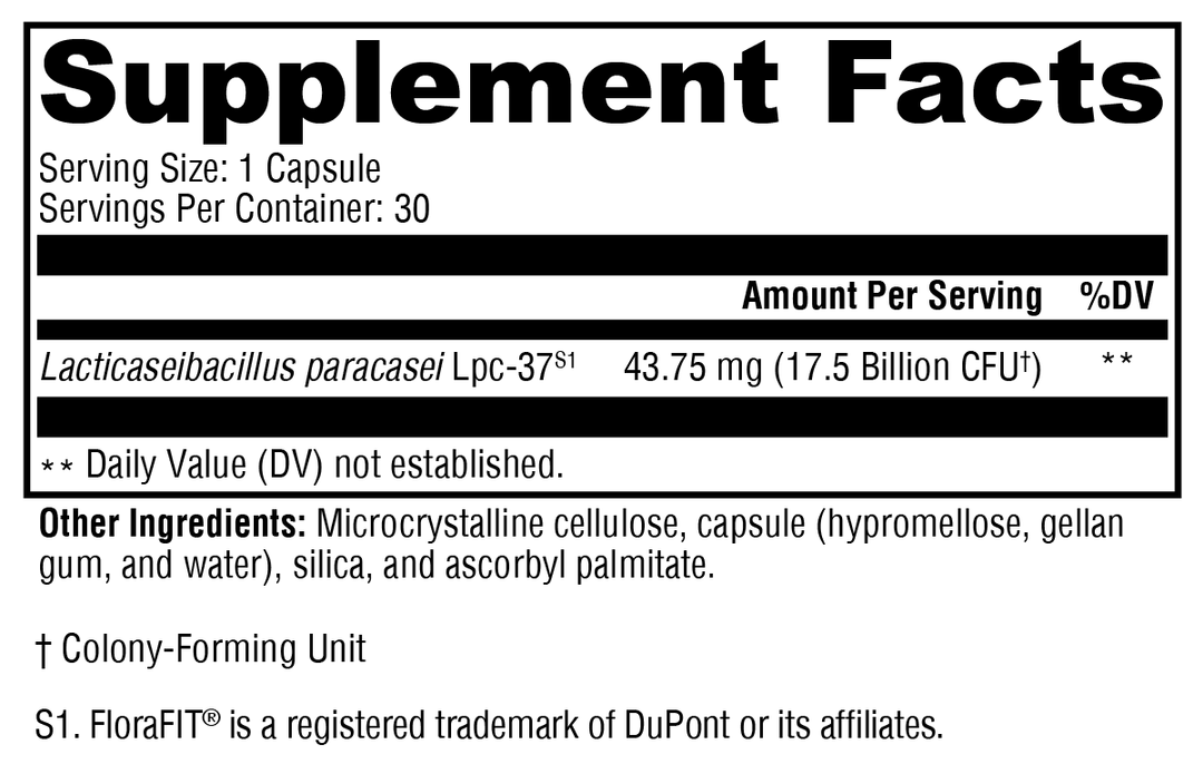 ProbioMax® Serenity 30 Capsules Supplement Facts