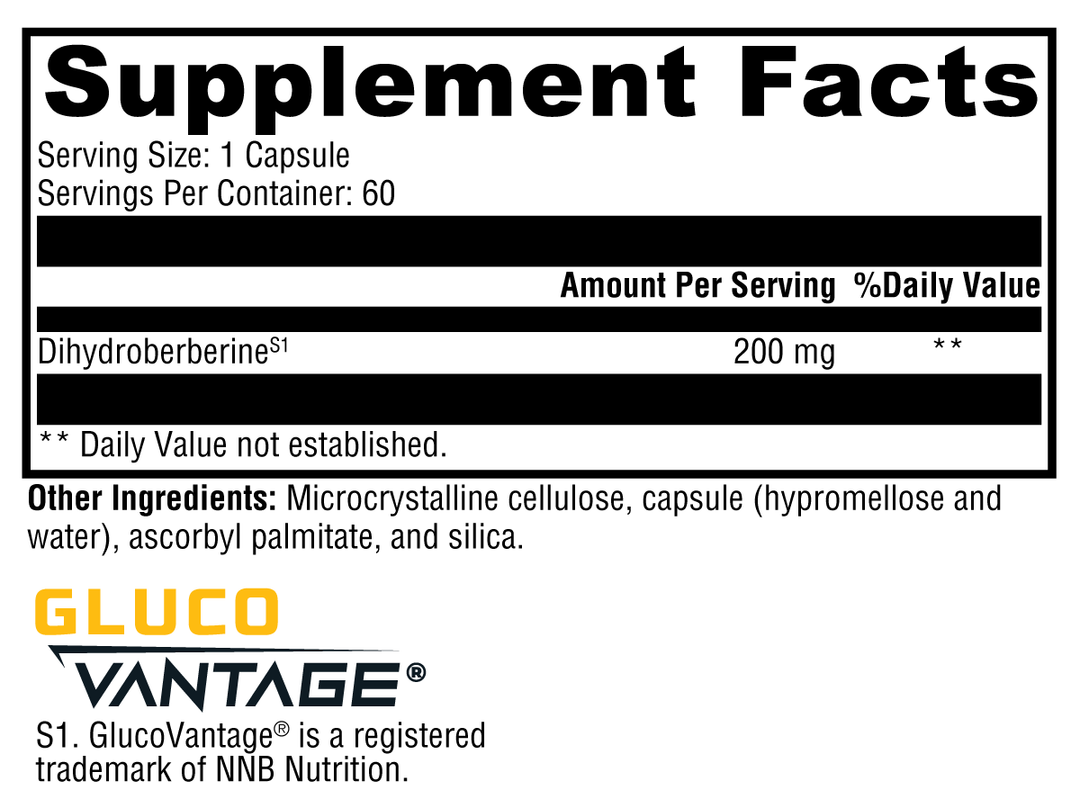 Berberine ES-5 60 Capsules Supplement Facts