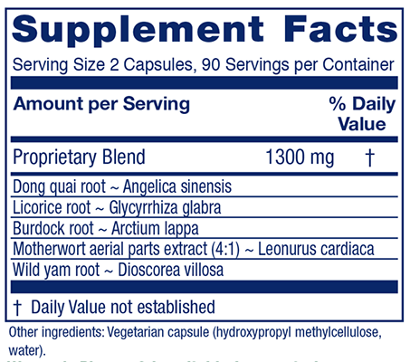 Women’s Phase II® 180 Capsules Supplement Facts