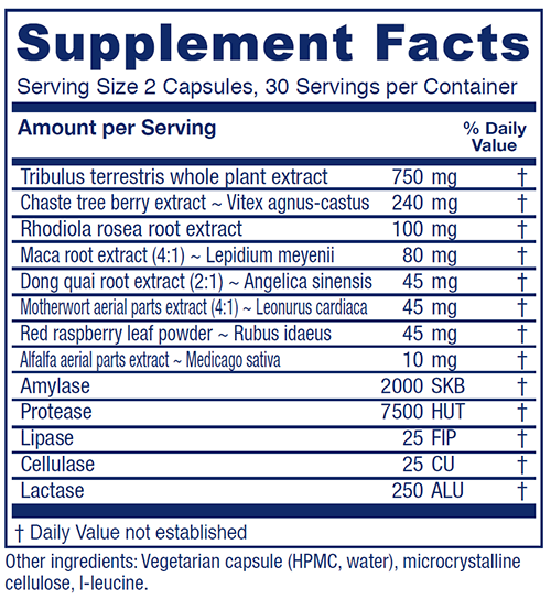 Pregnancy Prep 60 Capsules Supplement Facts