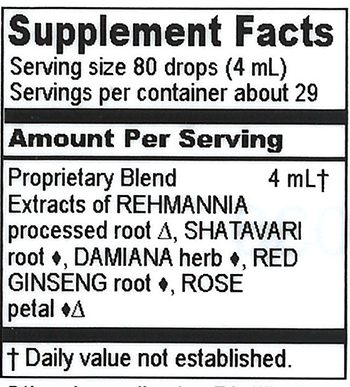Women's Adapt 4 oz Supplement Facts