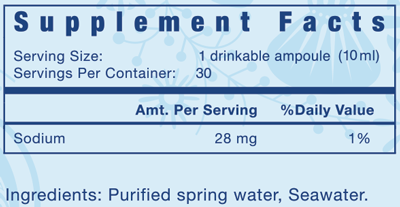 Quinton Isotonic 30 Servings Supplement Facts