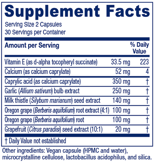 CandidaStat™ 60 Capsules Supplement Facts