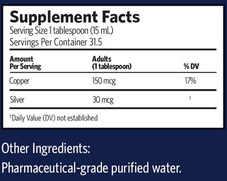 Bio-Active Copper Hydrosol 16 fl oz Supplement Facts