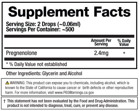 Pregnenolone 30 mL Supplement Facts