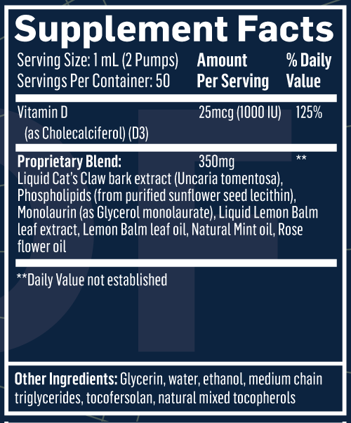 Nanoemulsified Cat’s Claw Elite® 1.7 oz Supplement Facts