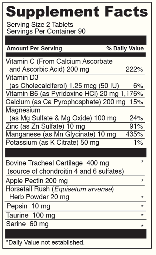 DISC-DISCOVERY® 180 Tablets Supplement Facts