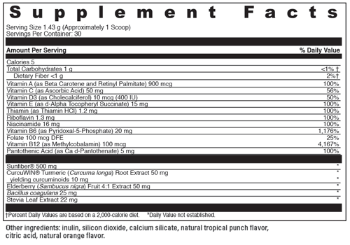 Mightiest Vite® Fruit Punch 30 Servings Supplement Facts