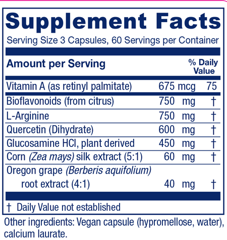 Bladder Ease 180 Capsules Supplement Facts