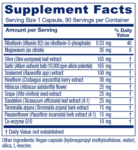 Rauwolfia Extra™ 90 Capsules Supplement Facts