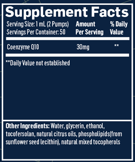 Nanoemulsified CoQ10 1.7 fl oz Supplement Facts