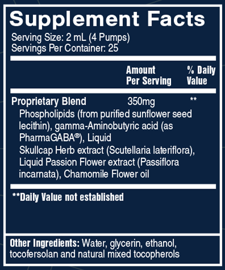 Lipocalm 1.7 fl oz Supplement Facts