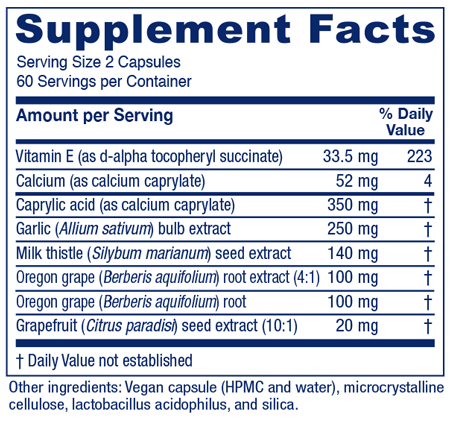 CandidaStat™ 120 Capsules Supplement Facts