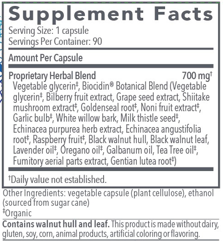Biocidin® 90 Capsules Supplement Facts