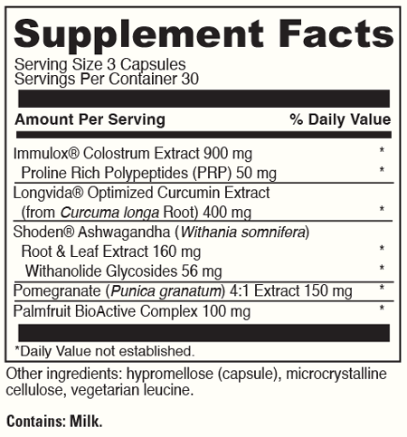 AMYLOID COMPLETE 90 Capsules Supplement Facts