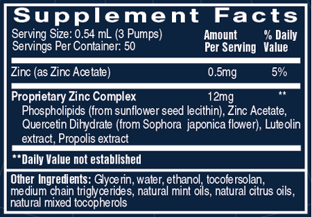 Immune Charge+ Throat Spray 9 Pack Supplement Facts
