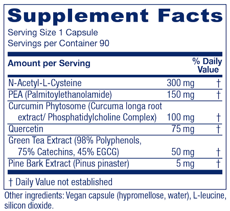 NAC-PEA Extra 90 Capsules Supplement Facts