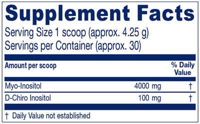 Optinositol 30 Servings Supplement Facts