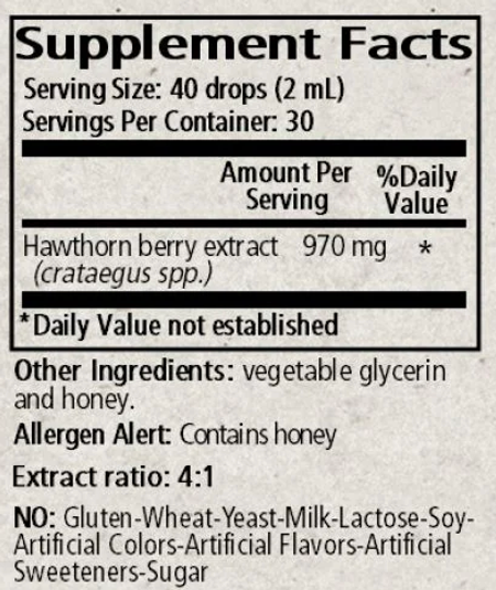 Hawthorn Berry 2 fl oz Supplement Facts