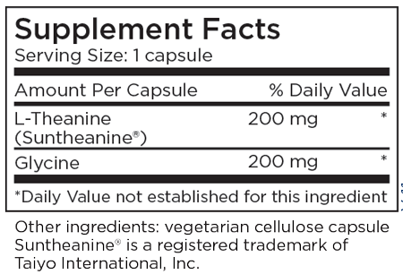 L-Theanine 120 Capsules Supplement Facts