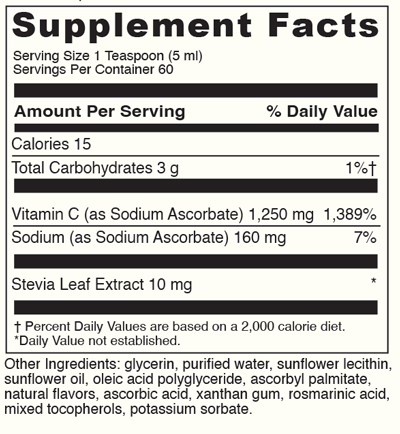 LIPOSOMAL C 10.15 fl oz Supplement Facts